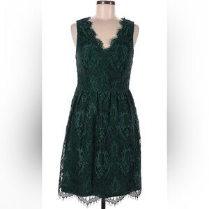Liza Luxe Green Lace Cocktail Dress